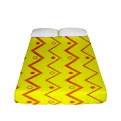 Yellow Background Abstract Fitted Sheet (full/ Double Size) by Wegoenart