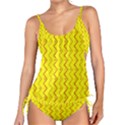 Yellow Background Abstract Tankini Set View1