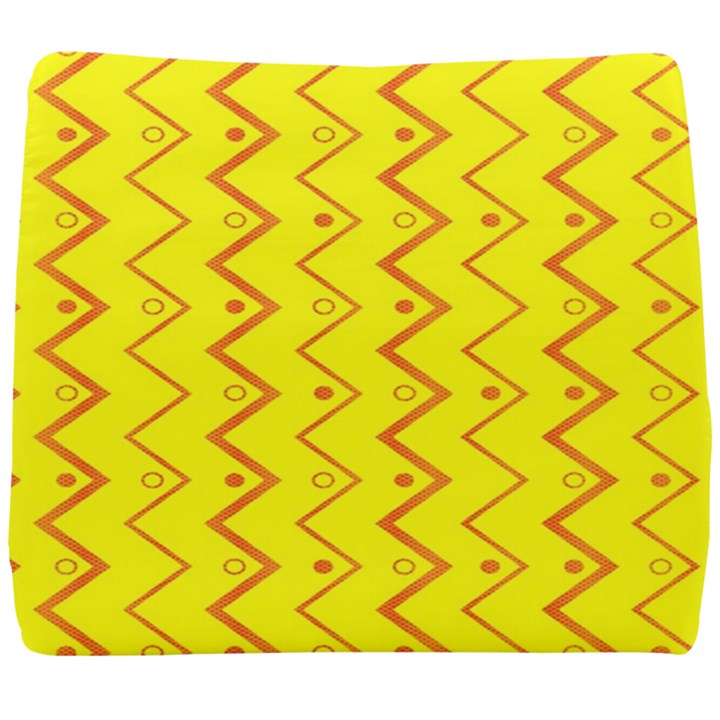 Yellow Background Abstract Seat Cushion