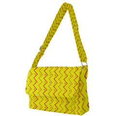 Yellow Background Abstract Full Print Messenger Bag by Wegoenart