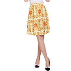 Background Floral Forms Flower A-line Skirt by Wegoenart