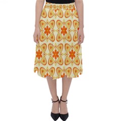 Background Floral Forms Flower Classic Midi Skirt by Wegoenart