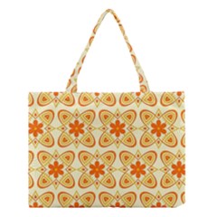 Background Floral Forms Flower Medium Tote Bag by Wegoenart