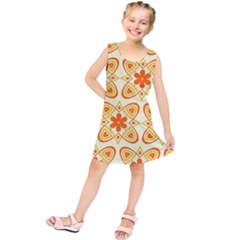 Background Floral Forms Flower Kids  Tunic Dress by Wegoenart