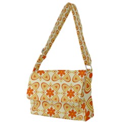 Background Floral Forms Flower Full Print Messenger Bag