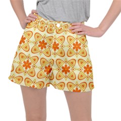 Background Floral Forms Flower Stretch Ripstop Shorts