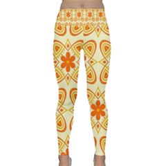 Background Floral Forms Flower Lightweight Velour Classic Yoga Leggings by Wegoenart