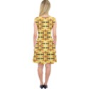 Abstract Background Vintage Capsleeve Midi Dress View2