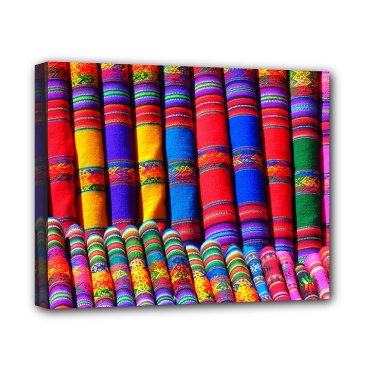 Substances Colorful Towels Scarf Canvas 10  x 8  (Stretched)