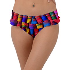 Substances Colorful Towels Scarf Frill Bikini Bottom