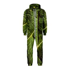 Green Leaf Giant Rhubarb Mammoth Sheet Hooded Jumpsuit (kids) by Wegoenart