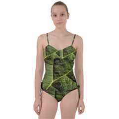 Green Leaf Giant Rhubarb Mammoth Sheet Sweetheart Tankini Set by Wegoenart