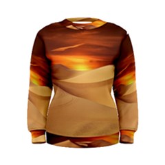 Desert Sun Landscape Sunset Dune Women s Sweatshirt by Wegoenart