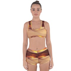 Desert Sun Landscape Sunset Dune Racerback Boyleg Bikini Set by Wegoenart