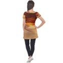 Desert Sun Landscape Sunset Dune Puff Sleeve Tunic Top View2