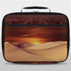 Desert Sun Landscape Sunset Dune Full Print Lunch Bag by Wegoenart