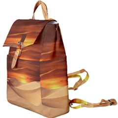 Desert Sun Landscape Sunset Dune Buckle Everyday Backpack by Wegoenart