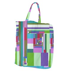 Fractal Gradient Colorful Infinity Art Giant Grocery Tote by Wegoenart