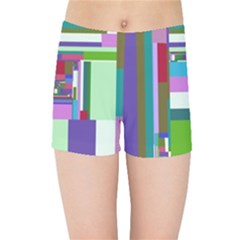 Fractal Gradient Colorful Infinity Art Kids  Sports Shorts by Wegoenart