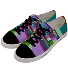 Fractal Gradient Colorful Infinity Art Men s Low Top Canvas Sneakers by Wegoenart