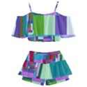 Fractal Gradient Colorful Infinity Art Kids  Off Shoulder Skirt Bikini View2