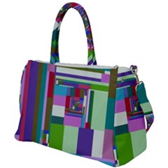 Fractal Gradient Colorful Infinity Art Duffel Travel Bag by Wegoenart