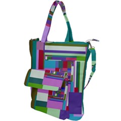 Fractal Gradient Colorful Infinity Art Shoulder Tote Bag by Wegoenart