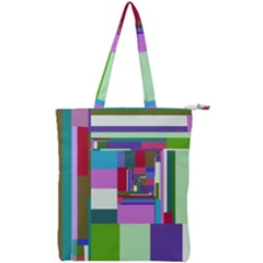 Fractal Gradient Colorful Infinity Art Double Zip Up Tote Bag by Wegoenart