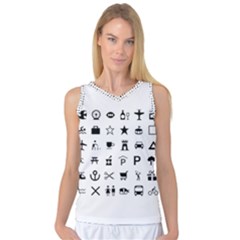 Icons Set Symbols Collection Women s Basketball Tank Top by Wegoenart