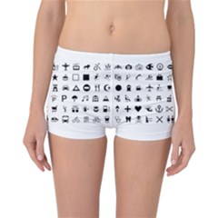 Icons Set Symbols Collection Reversible Boyleg Bikini Bottoms by Wegoenart