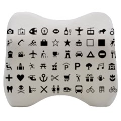 Icons Set Symbols Collection Velour Head Support Cushion by Wegoenart