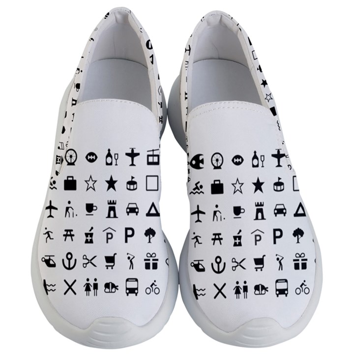 Icons Set Symbols Collection Women s Lightweight Slip Ons