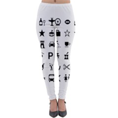 Icons Set Symbols Collection Lightweight Velour Leggings by Wegoenart