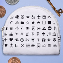 Icons Set Symbols Collection Horseshoe Style Canvas Pouch by Wegoenart