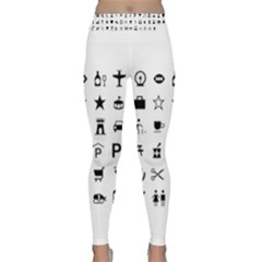 Icons Set Symbols Collection Lightweight Velour Classic Yoga Leggings