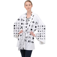 Icons Set Symbols Collection Velvet Kimono Robe by Wegoenart