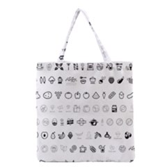 Vegan Vegetarian Icons Food Eat Grocery Tote Bag by Wegoenart