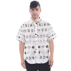 Vegan Vegetarian Icons Food Eat Men s Short Sleeve Shirt