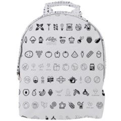 Vegan Vegetarian Icons Food Eat Mini Full Print Backpack