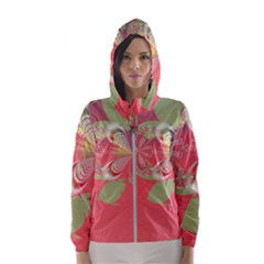 Fractal Gradient Colorful Infinity Hooded Windbreaker (Women)