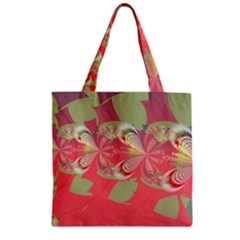 Fractal Gradient Colorful Infinity Zipper Grocery Tote Bag by Wegoenart