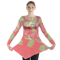 Fractal Gradient Colorful Infinity Long Sleeve Tunic  by Wegoenart