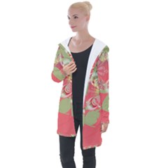 Fractal Gradient Colorful Infinity Longline Hooded Cardigan