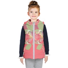 Fractal Gradient Colorful Infinity Kids  Hooded Puffer Vest