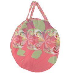 Fractal Gradient Colorful Infinity Giant Round Zipper Tote by Wegoenart