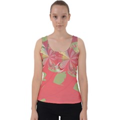 Fractal Gradient Colorful Infinity Velvet Tank Top by Wegoenart