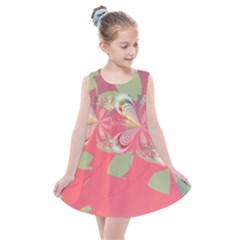 Fractal Gradient Colorful Infinity Kids  Summer Dress