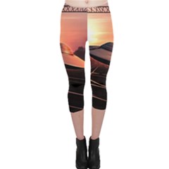 Fractal Mandelbulb 3d Ufo Invasion Capri Leggings  by Wegoenart