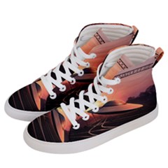 Fractal Mandelbulb 3d Ufo Invasion Men s Hi-top Skate Sneakers by Wegoenart