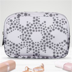 Snowflake Silhouette Fractal Make Up Pouch (small)